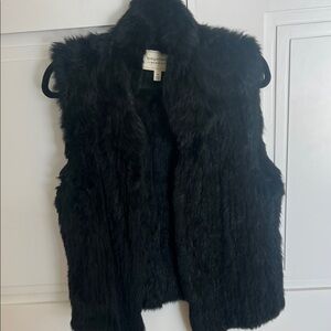 Bagatte Heritage Black Faux Fur Vest
